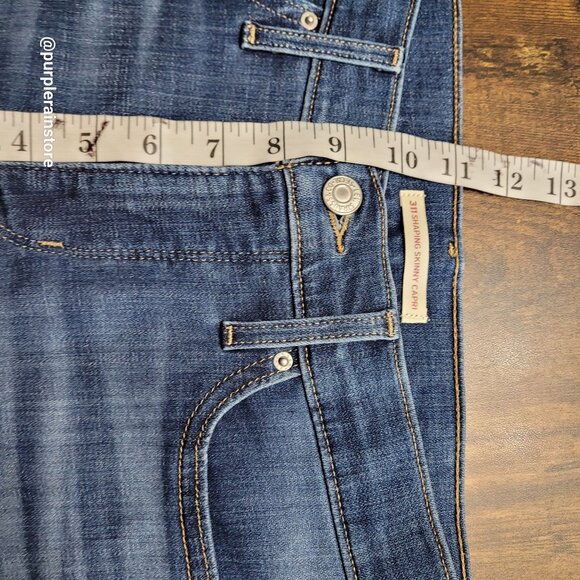 Levi's Jeans Size 31 Skinny Capri 311 Shaping Tummy Control Medium Dark Wash - Picture 10 of 14